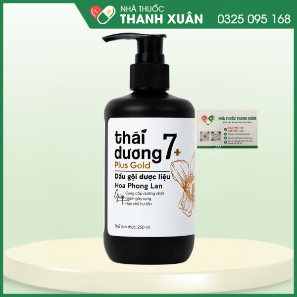 Dầu gội dược liệu Thái dương 7+ plus gold - Hỗ trợ phục hồi chân tóc và da đầu bị hư tổn